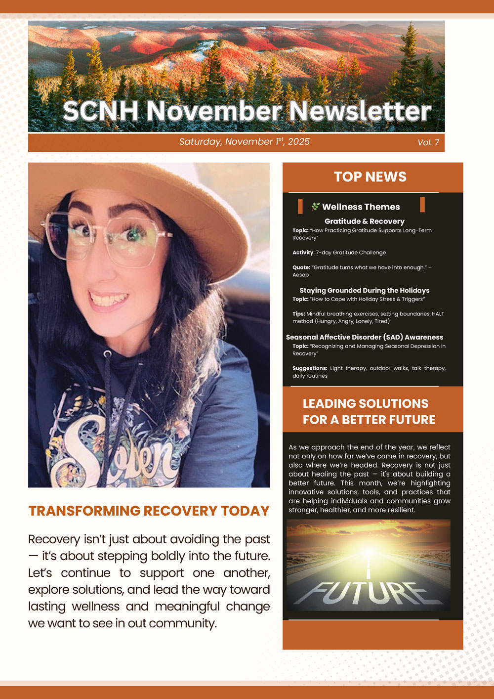 Recovery Mountain November Alumni Newsletter